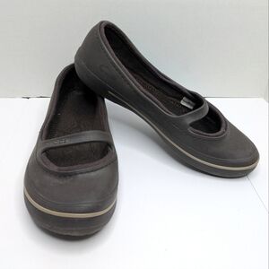Crocs Brown Sandal Mary Jane Flats 10 Women